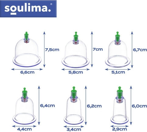 Set Chinese Vacuum Suction Cups Cupping Therapy Soulima 4-27292