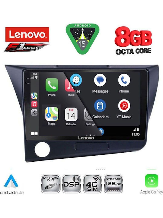Lenovo Car Audio System for Honda CR-Z 2010-2016 (Bluetooth/USB/WiFi/GPS/Apple-Carplay/Android-Auto) with Touch Screen 9"