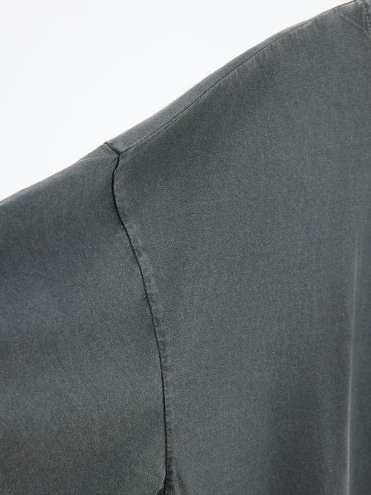 Bluza Tricou Cu Mâneci Scurte Gri