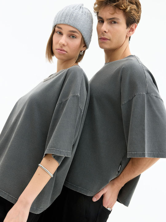 Bluza Tricou Cu Mâneci Scurte Gri
