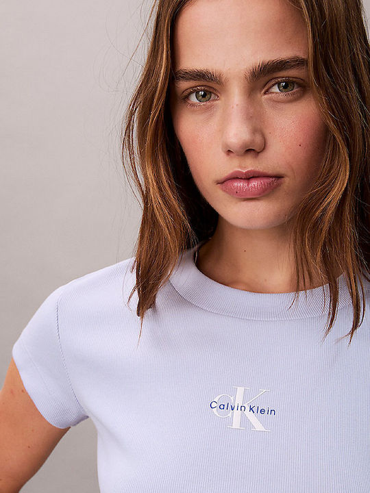 Γυναικείο Crop T-shirt Λιλά