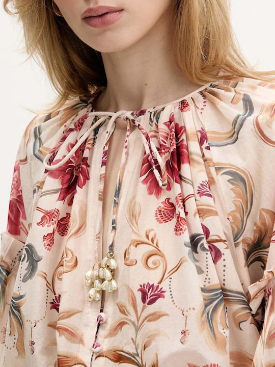 Women's Blouse Cotton Floral Royal Garden Sand