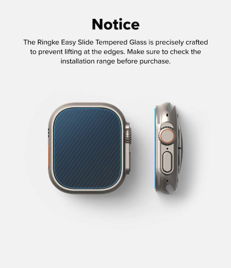 Ringke Easy Slide Tempered Glass pentru Galaxy Watch Ultra 2buc RGK1215
