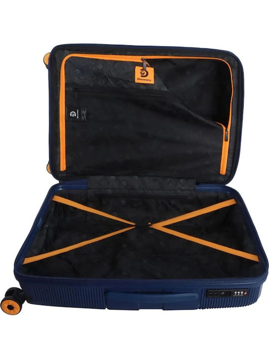 Discovery Mittlerer Hart Blauer Reisetrolley mit 4 Rädern Höhe 67cm