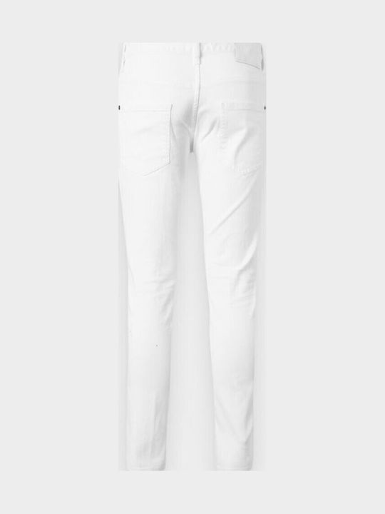 Skater Ανδρικό Παντελόνι Τζιν Ελαστικό White