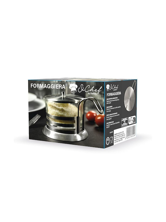 Galileo Vase General Use with Lid made of Stainless Steel Transparent 150ml