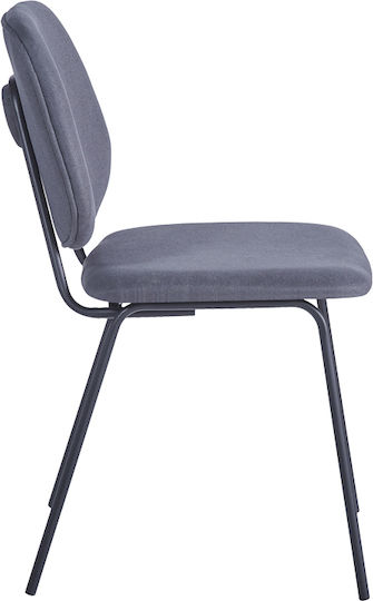 Pietro Dining Room Metallic Chair Anthracite-black Metal 45x55x82.5cm