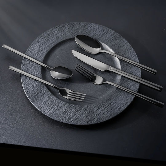 Miamio Set de Tacâmuri Inoxidabil Negre 36buc