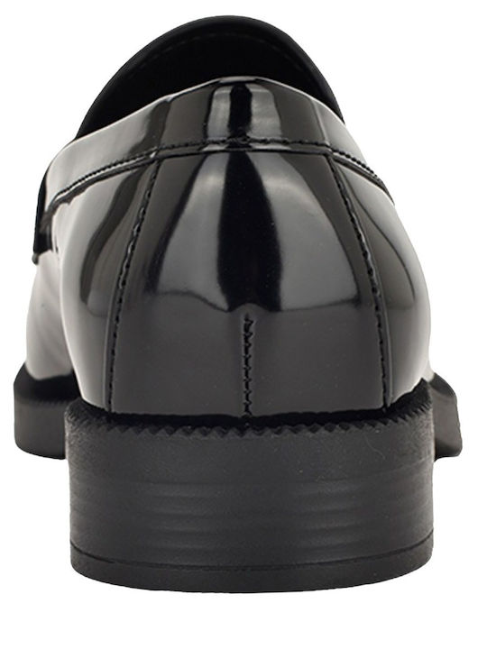 Berg3 Patent Leather Women's Loafers in Black Color