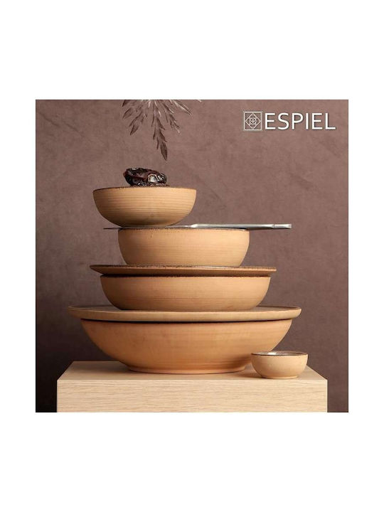 Espiel Stoneware Μπωλ Σερβιρίσματος Στρογγυλό Κεραμικό Γκρι