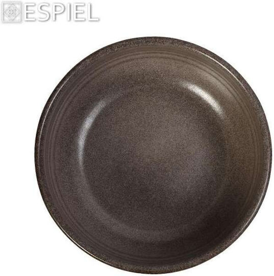 Espiel Stoneware Μπωλ Σερβιρίσματος Στρογγυλό Κεραμικό Γκρι