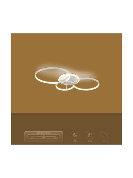 kelvo Ceiling Mount Light 89cm White with Integrated LED