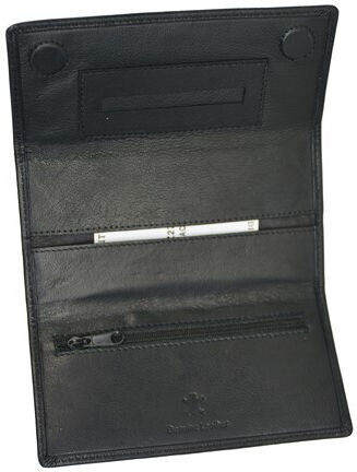 RCM Leather Tobacco Pouch Z27 With Magnetic Clasp Magnet Black
