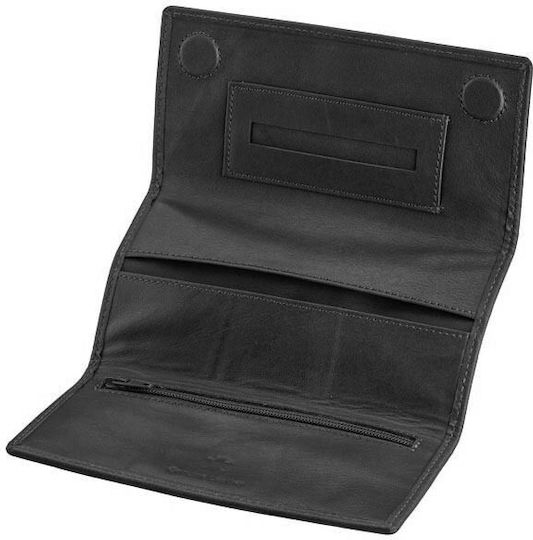 RCM Leather Tobacco Pouch Z27 With Magnetic Clasp Magnet Black