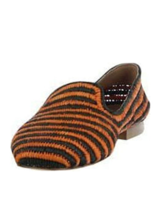 Women's Loafers in Orange Color