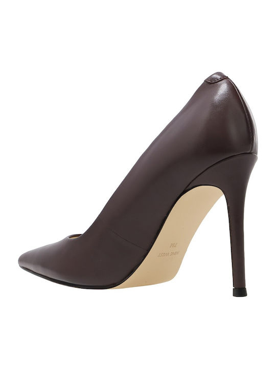 Leather Burgundy High Heels Fresh Fresh