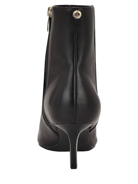 Kryger9x9 Leather Women's Ankle Boots with Medium Heel Black