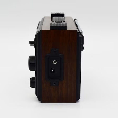 D7PKJGMBM Retro Cu alimentare la rețea / baterie cu USB Negru