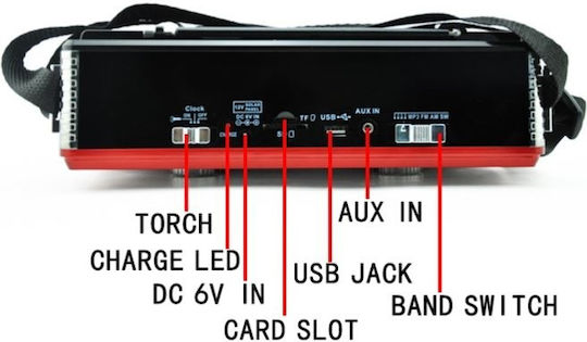 FOX385096 Retro cu Bluetooth și USB Roșu