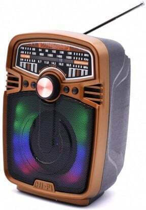 FOX385098 Retro Επιτραπέζιο Ραδιόφωνο Επαναφορτιζόμενο με Bluetooth και USB Καφέ