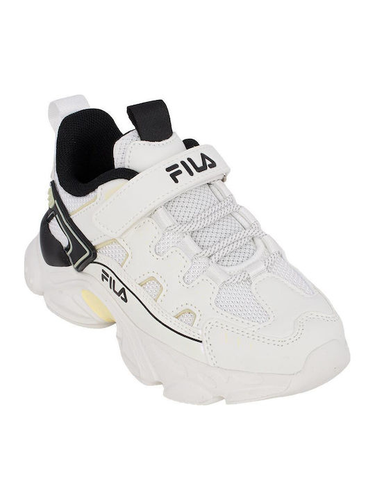 Memory Spinel 3 Kids Sports Shoes with Hoop & Loop Closure White