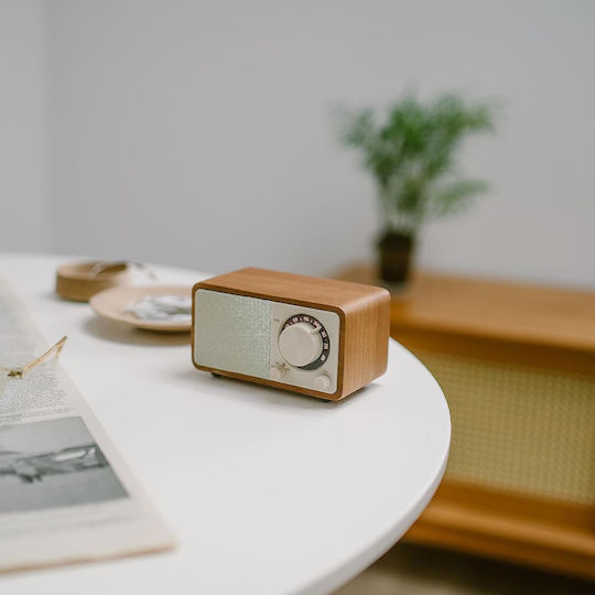 Sangean WR-7 Plus Retro Επιτραπέζιο Ραδιόφωνο Επαναφορτιζόμενο με Bluetooth Natural Cherry