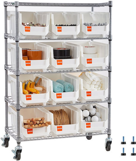 Vevor Kitchen Trolley 5 Tiers Silver
