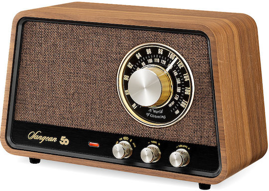 Sangean WR-101 Επιτραπέζιο Ραδιόφωνο Ρεύματος με Bluetooth Walnut