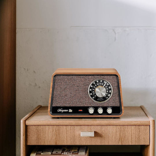 Sangean WR-101 Επιτραπέζιο Ραδιόφωνο Ρεύματος με Bluetooth Walnut