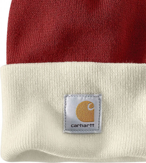 Beanie Masculin Căciulă cu Tricotaj Rib în culoarea Roșu