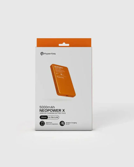 Hyperloq NeoPower X MagSafe 5000mAh 15W με Θύρα USB-A και Θύρα USB-C Γκρι