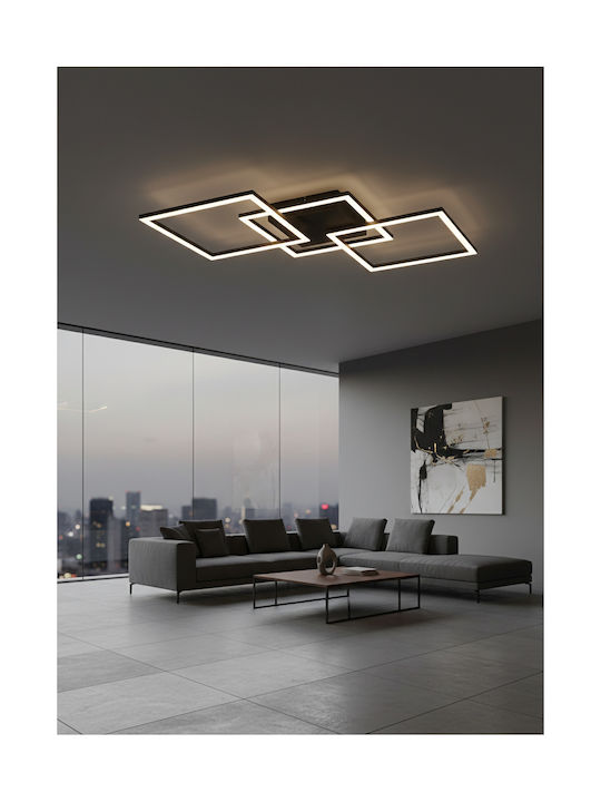 Trio Lighting Ceiling Mount Light 74cm Black with Integrated LED
