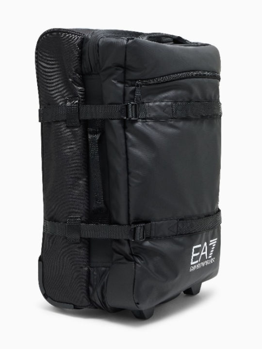 Emporio Armani Cabin Travel Suitcase Black with 4 Wheels Height 55cm