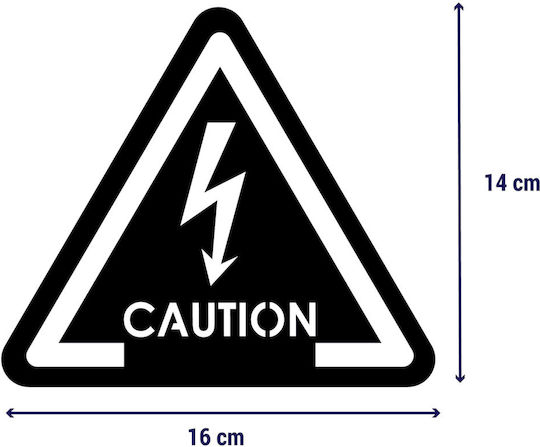 Πινακίδα Προειδοποίησης «caution» Ανοξειδωτο-ατσαλι-inox