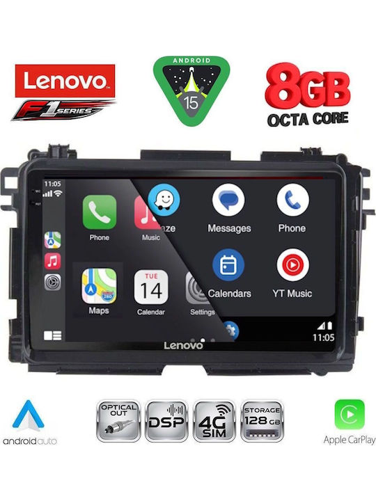 Lenovo Автомобилна Аудио Система (Блутут/USB/WiFi/GPS/Apple-Carplay/Android-Auto) с Тъчскрийн 9"