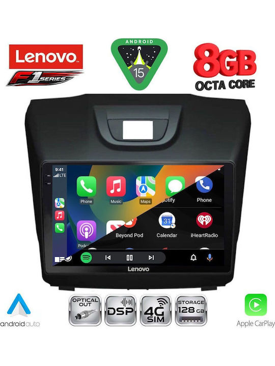 Lenovo Car Audio System Isuzu D-Max 2012 (Bluetooth/USB/WiFi/GPS/Apple-Carplay/Android-Auto) with Touch Screen 9"