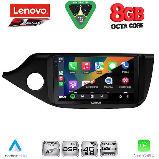 Lenovo Car Audio System for Kia Ceed 2012-2018 (Bluetooth/USB/WiFi/GPS/Apple-Carplay/Android-Auto) with Touch Screen 9"