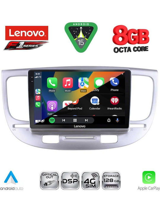 Lenovo Car Audio System for Kia Rio 2005-2011 (Bluetooth/USB/WiFi/GPS/Apple-Carplay/Android-Auto) with Touch Screen 9"