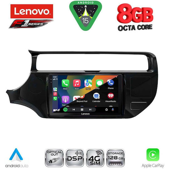 Lenovo Ηχοσύστημα Αυτοκινήτου για Kia Rio 2015-2018 (Bluetooth/USB/WiFi/GPS/Apple-Carplay/Android-Auto) με Οθόνη Αφής 9"