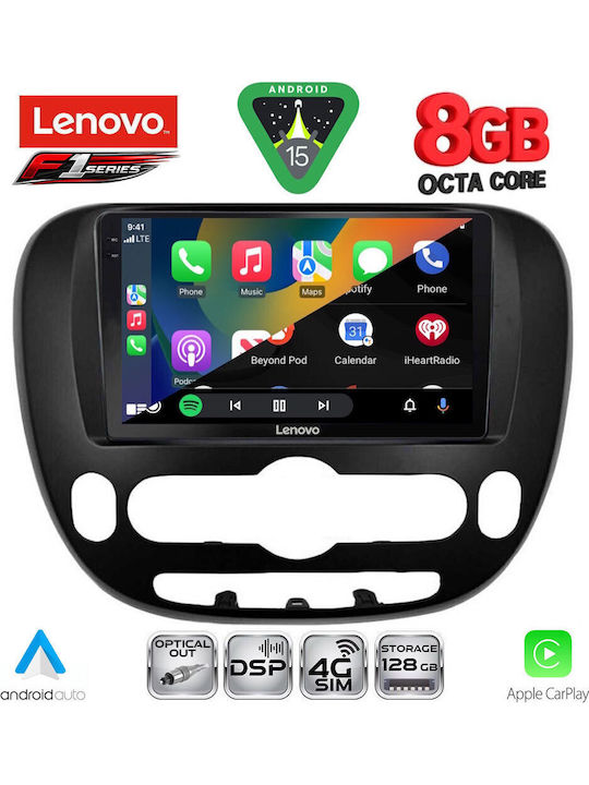 Lenovo Auto-Audiosystem für Kia Seele 2014 (Bluetooth/USB/WiFi/GPS/Apple-Carplay/Android-Auto) mit Touchscreen 9"