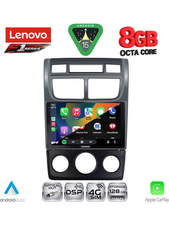 Lenovo Car Audio System for Kia Sportage 2004-2010 with A/C (Bluetooth/USB/WiFi/GPS/Apple-Carplay/Android-Auto) with Touch Screen 9"
