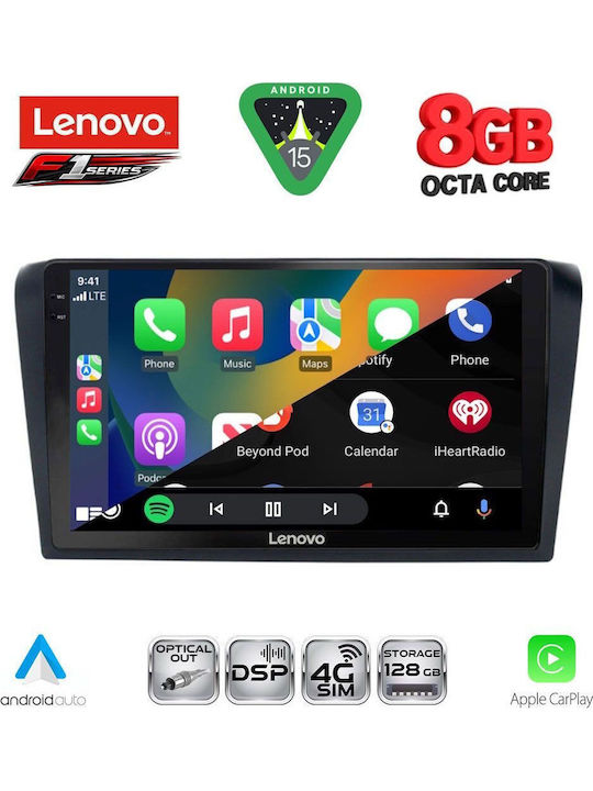 Lenovo Car Audio System for Mazda 3 2003-2008 (Bluetooth/USB/WiFi/GPS/Apple-Carplay/Android-Auto) with Touch Screen 9"