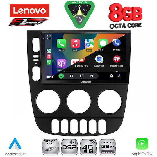 Lenovo Ηχοσύστημα Αυτοκινήτου για Mercedes-Benz ML 2002-2005 (Bluetooth/USB/WiFi/GPS/Apple-Carplay/Android-Auto) με Οθόνη Αφής 9"