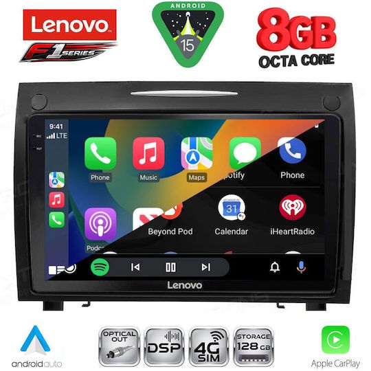 Lenovo Car Audio System for Mercedes-Benz SLK 2004-2010 (Bluetooth/USB/WiFi/GPS/Apple-Carplay/Android-Auto) with Touch Screen 9"