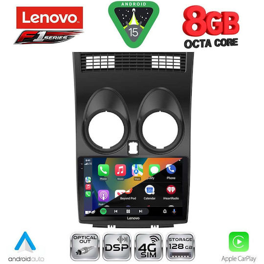 Lenovo Ηχοσύστημα Αυτοκινήτου για Nissan Qashqai 2007-2014 (Bluetooth/USB/WiFi/GPS/Apple-Carplay/Android-Auto) με Οθόνη Αφής 9"