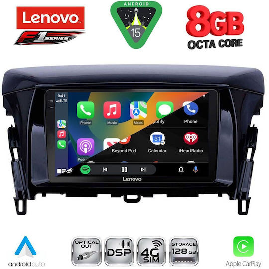 Lenovo Ηχοσύστημα Αυτοκινήτου για Mitsubishi Eclipse Cross 2018 (Bluetooth/USB/WiFi/GPS/Apple-Carplay/Android-Auto) με Οθόνη Αφής 9"
