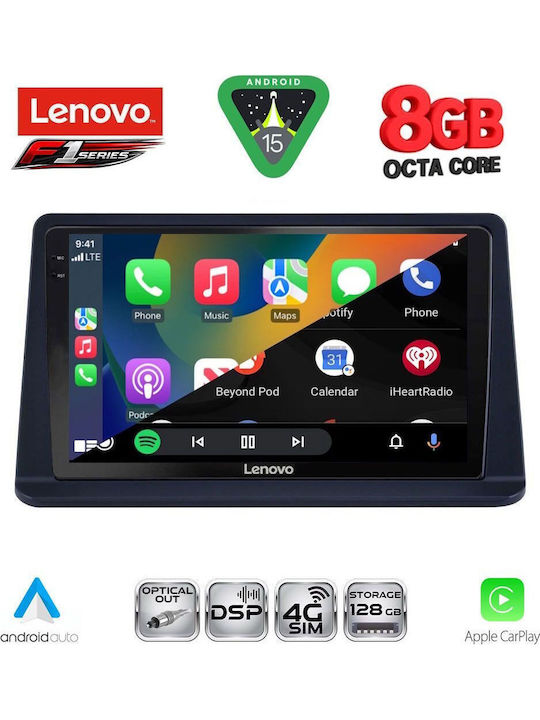 Lenovo Car Audio System for Mitsubishi Pajero 1999-2006 (Bluetooth/USB/WiFi/GPS/Apple-Carplay/Android-Auto) with Touch Screen 9"
