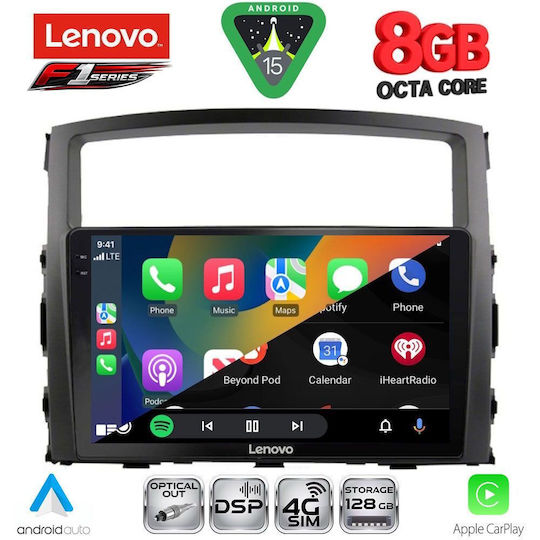 Lenovo Ηχοσύστημα Αυτοκινήτου για Mitsubishi Pajero 2006-2013 (Bluetooth/USB/WiFi/GPS/Apple-Carplay/Android-Auto) με Οθόνη Αφής 9"