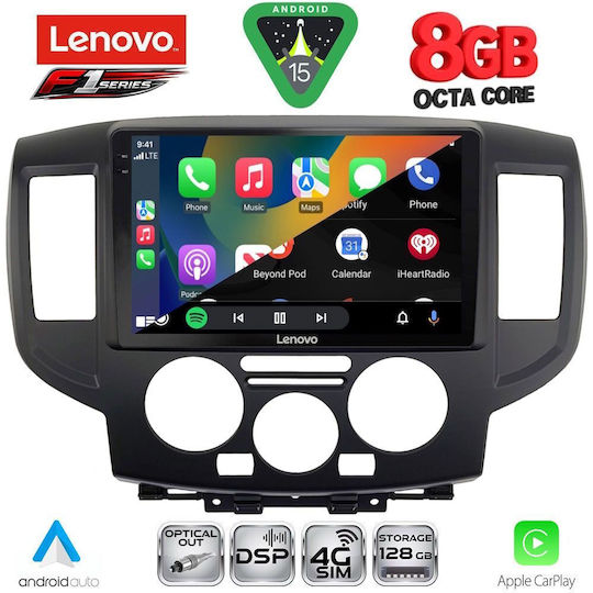 Lenovo Ηχοσύστημα Αυτοκινήτου για Nissan NV200 2009-2020 (Bluetooth/USB/WiFi/GPS/Apple-Carplay/Android-Auto) με Οθόνη Αφής 9"