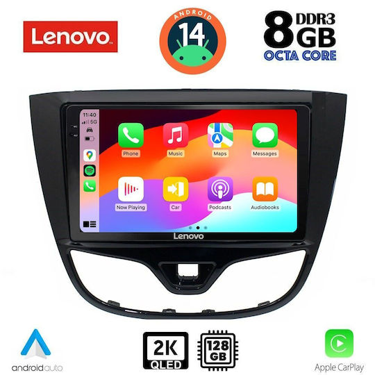 Lenovo Ηχοσύστημα Αυτοκινήτου για Opel Karl 2014-2019 (Bluetooth/USB/WiFi/GPS/Apple-Carplay/Android-Auto) με Οθόνη Αφής 10"
